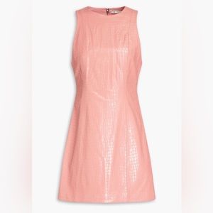 ALICE + OLIVIA
Daven faux croc-effect leather mini dress Size 2